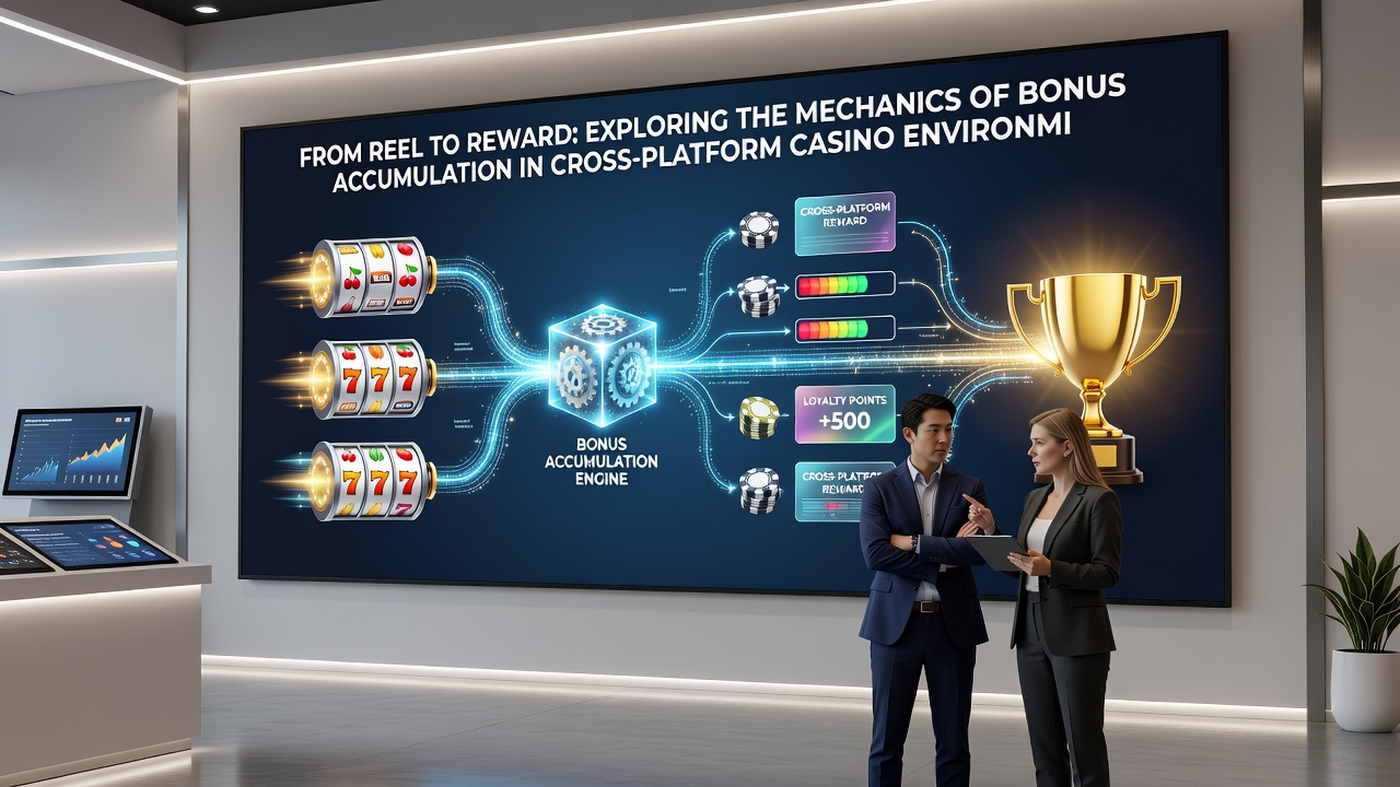 Illustration von vernetzten Zahlungssystemen und Bonusfortschritt in Casino-Umgebungen