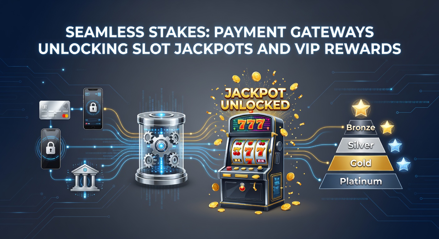 Grafik mit Slot-Jackpot-Anzeige, VIP-Level-Skala und Zahlungssymbolen wie Kreditkarte und Krypto-Wallet